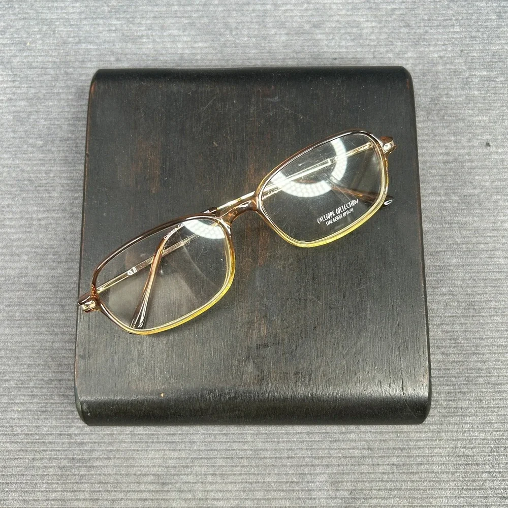 Calliope Collection Zapata Brown Fade Gold Y2k Eyeglass Frames 54-17-140